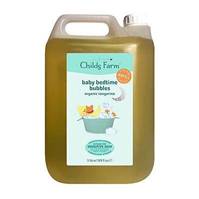 Childs Farm Baby Bedtime Bubble Bath, Organic Tangerine, Gently Cleanses and Soothes, Suitable for Newborns with Dry, Sensitive and Eczema-prone Skin, Bulk Refill 5 l