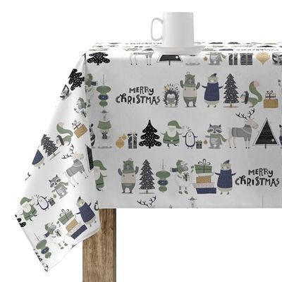 BELUM | Nappe de Noël | Nappe anti-taches Table rectangulaire résinée | Nappe en résine (Tacte plastifié) | Nappe de table | Table ménage (200 x 140 cm)