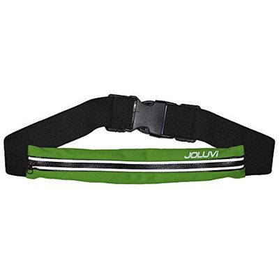 Joluvi Unisex Cinturón de Running para Adulto, Verde Neón/Negro