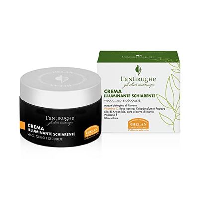 Helan L'Antirughe - Anti Wrinkle & Brightening Face Cream for Women with Vitamin C & E, Argan Oil, Shea Butter & Waxes - Face Moisturiser for Skincare, Firmer & Radiant Skin - Made in Italy, 50 ml