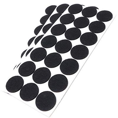 Adsamm® / 63 x feltrini autoadesivi/Nero/ø 30 mm/Rotondo/piedini per mobili in feltro da 3.5 mm di spessore/pad protettivi per arredi