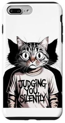 Funny Cat Judging Silently Humor Case for iPhone 7 Plus/8 Plus