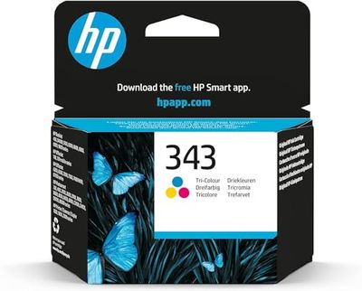 HP 343 C8766EE, Cartuccia Originale HP da 330 Pagine, Compatibile con Stampanti Hp Officejet 6210, 6310, 6313, 7110, 7310xi, 7410xi, Photosmart 2610, 2710, 2713, 425 e PSC Serie 2355, Tricromia