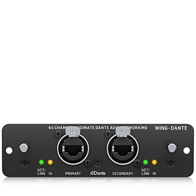 Behringer WING-DANTE WING Scheda di Espansione per 64x64 Canali Audinate Dante AoIP Networking