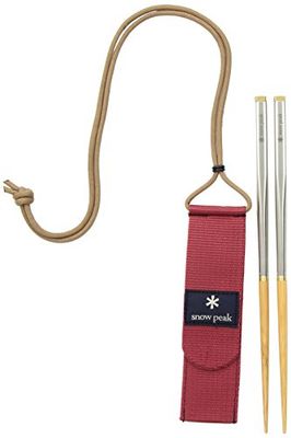 Snow Peak Wabuki Chopsticks, SCT-111, Bamboo, Collapsible and Compact for Camping, Backpacking, Daily Use, Made in Japan, Lifetime Product Guarantee, L
