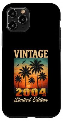 Vintage 2004 Limited Edition Sunset Palm Trees 21th Birthday Case for iPhone 11 Pro