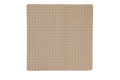 MSV Tapis Fond de Douche antidérapant Caoutchouc Quadro 54x54cm Beige