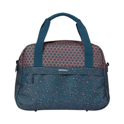 Basil Flair Borsa per bicicletta singola – 18 l, verde, impermeabile, sostenibile in bottiglie di plastica riciclata, ideale per l'uso quotidiano, 34 x 14 x 30 cm