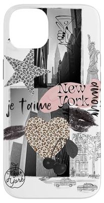 Coquette New York Collage Leopard Kiss Cherry Case for iPhone 14 Plus