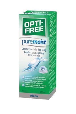 Opti-Free PureMoist Solution d'entretien pour lentilles, Bouteille individuelle, 1x300 ml
