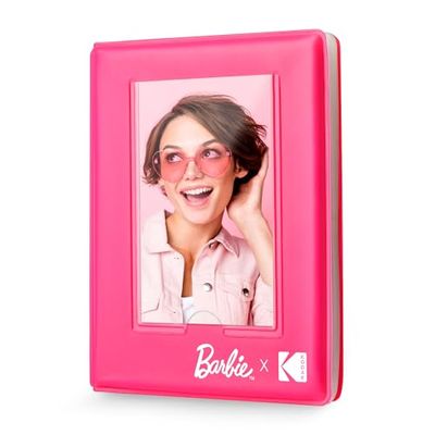 Barbie x Kodak Mini Album Photo pour 64 Photos avec Couverture à Fenêtre Transparente pour Papier Photo Zink Zero Ink 2x3” Compatible avec Les Imprimantes Barbie x Kodak Printomatic et Step Slim