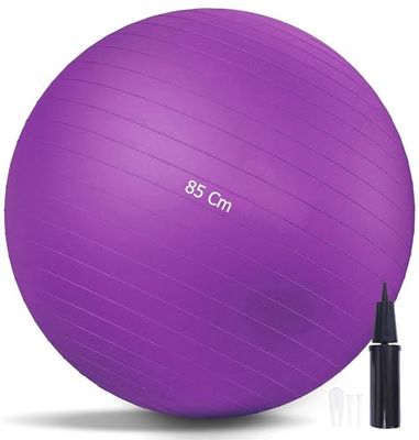 G5 HT SPORT Premium multifunctionele pilatesbal, barst niet, 55/65/75/75 cm, inclusief pomp, pilates, oefeningen, gymnastiek en yoga (Ø 85 cm (voor lichaamslengte van meer dan 189 cm)