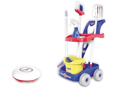 Teorema Set de Nettoyage Jouet pour Enfants, avec Robot aspirateur lumières et Sons, Balai et palettes, Seau et morve et pulvérisateur Fonctions réelles