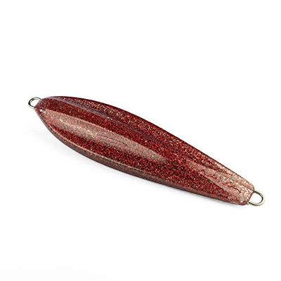 Mava KETC Artificial per la Pesca in Mare, Glitter Rosso, 125 mm