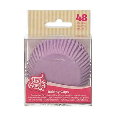 FunCakes Baking Cups Lila: Perfect Voor Alle Cupcakes, Cupcakes En Meer, Taart Decoratie, Pk/48