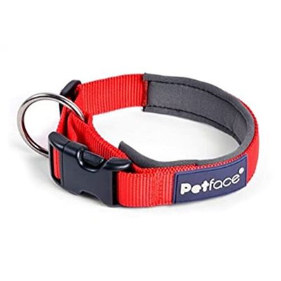 Outdoor Paws by Petface - Collar de Neopreno para Senderismo, pequeño, Color Rojo