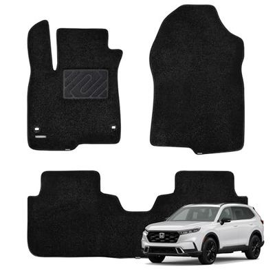 WENNEBIRD Tapis de Sol en Moquette Supérieure pour 2023-2024 Honda CR-V, CR-V Hybrid, Tapis de Sol Premium Anti-Dérapants et Étanches Toutes Saisons, Épaisseur de 1,27 cm - 3 Pièces