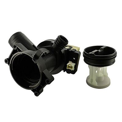 Paxanpax Non Original Drain Pump Base and Filter Housing Assembly for Whirlpool Bauknecht Sport/Luna/Hollywood/Indiana/AWO/MFW/WAK/LOE/FL Series