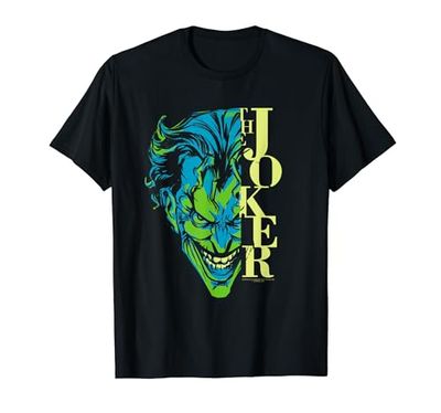 Batman Split Joker Stare Maglietta
