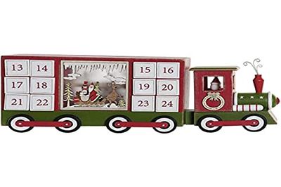 Calendrier de l'Avent DKD Home Decor Bois Train 43 x 9,5 x 17 cm