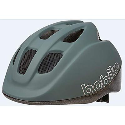 BOBIKE 8740300040 – Casque de vélo Go pour bébé Taille réglable S (52-56 cm) Qui se Combine Parfaitement avec Les sièges de sécurité Go de Couleur Gris Macaron
