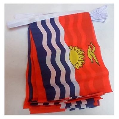 Guirlande 12 mètres 20 Drapeaux Kiribati 45x30 cm - Drapeau kiribatien 30 x 45 cm - AZ FLAG