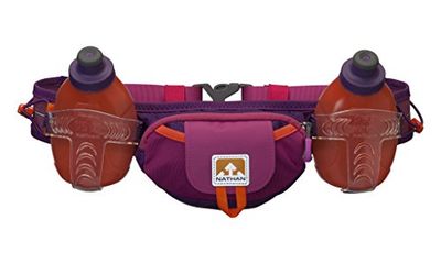 Nathan - Marsupio portaborracce Trail Mix-Cintura da Corsa con Bottiglia, 330 ml, Colore: Very Berry