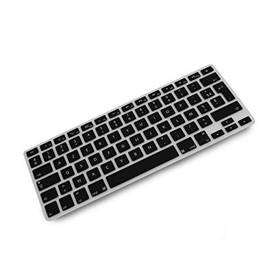 System-S Soft Silicone French Layout Keyboard Cover for MacBook Pro 13 15 17 / iMac 53031886 Black/White