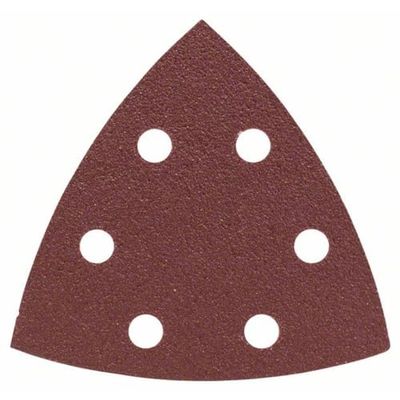 Bosch 2607019489 Pacote de 25 lixas para lixadeiras Delta (93 mm, grão 80)