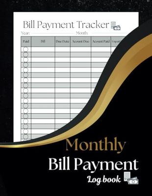 Monthly Bill Payment Log Book: Monthly Bill Organizer & Planner for Budgeting Financial | Simple Classy Monthly Bill Payment Checklist | Simple Home ... print 110 pages | Size - 8,5"×11" inches