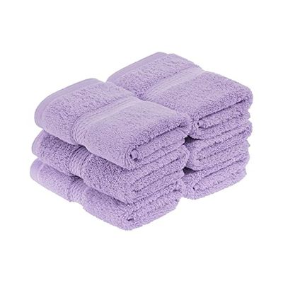 Superior Ensemble de Serviettes pour Le Visage, Coton, Violet, 900 g, 6 pièces