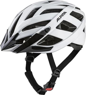 ALPINA PANOMA Classic, white gloss, 52-57 cm, optimaal geventileerde toerfietshelm met optioneel LED-licht voor volwassenen