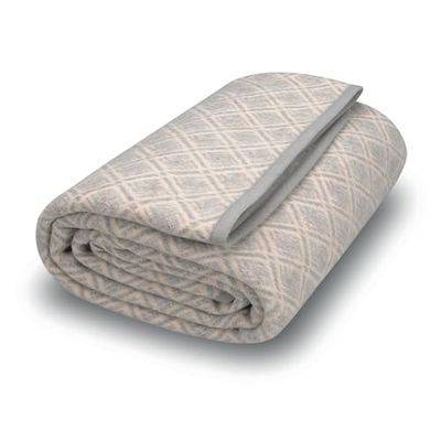 ACUSHLA Couverture en Laine mérinos – Douce, Chaude, épaisse et Lavable pour lit, canapé, Camping, Voyage, Toutes Saisons, Plaid Gris, 190 x 160 cm