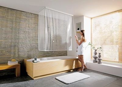 Kleine Wolke 3319100745 Cortina de duche de canto, 138 x 62 x 240 cm, branco
