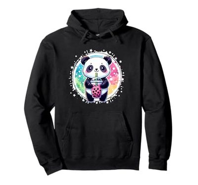Anime Panda Boba Tea Manga Japanese Aesthetic Kawaii Panda Pullover Hoodie