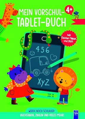 Mein Vorschul-Tablet-Buch 4 + (grünes Cover): 4+ Level 1: Buchstaben, Zahlen und vieles mehr! (grüner EInband)