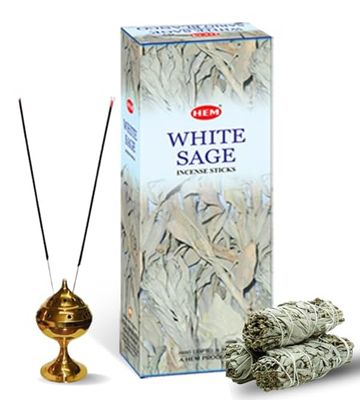 HEM White Sage Rökelsestavar, Paket med 6