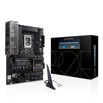 ASUS Proart B760-CREATOR Carte mère WiFi Intel LGA1700 (ATX, PCIe 5.0, mémoire DDR5, WiFi 6, 3 x M.2, USB 3.2 Gen2 x 2, pour créateur de contenus)