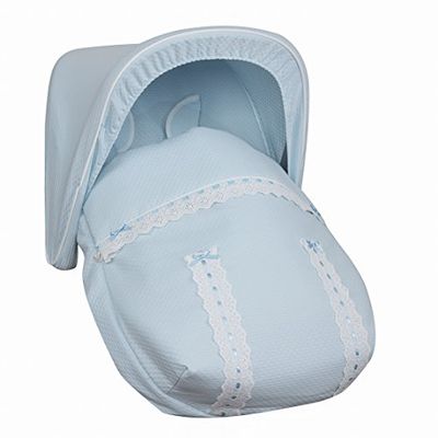 Babyline Saco Portabebé Universal Pique Celeste Alta Gama+ Capota de Regalo + Cubre arnés de Regalo!!!!