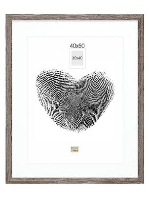 Deknudt Frames S66KH3P1_40,0x50,0 - Marco de Fotos (Madera, 40 x 50 cm, 30 x 40 cm), Color Gris