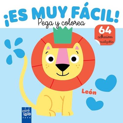 ¡Es muy fácil! Pega y colorea. León