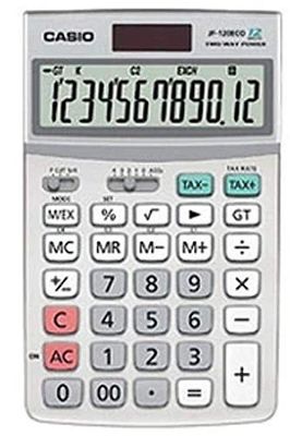 Casio JF-120ECO-W-EH Calculatrice de Poche Gris