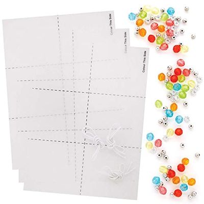 Baker Ross FE531 Kit Crea il Tuo Braccialetto Termoretraibile con Ciondoli - Confezione da 3, Perfetti per Creazione di Gioielli per Bambini, Attività Artistiche con Perline o Artigianato di Feste