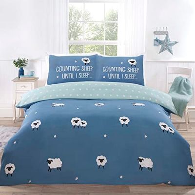 Rapport Home Counting Sheep påslakanset (enkel, blå)