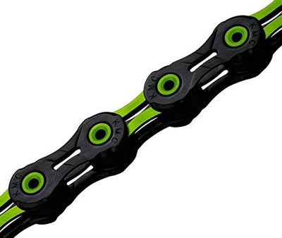 KMC Cykelkedja X10sl DLC 10-FA, svart-grön, 1/2 tum x 11/128 tum