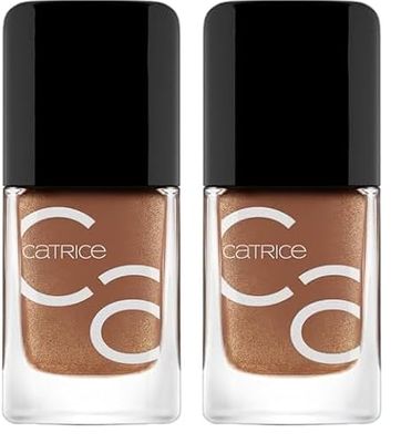 Catrice CATRICE ICONAILS Vernis à ongles gel Lacquer n° 172 - Marron brillant - Longue durée - Sans acétone - Végétalien - Sans particules de microplastiques - Sans conservateurs - 10,5 ml (Lot de 2)