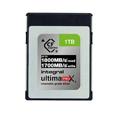 Integral Carte mémoire CFexpress de 128 Go de Type B 2.0 12K et 8K RAW et 8K 120 Conçue pour Les caméras cinéma et Les appareils Photo numériques - Vitesse d'écriture élevée d'au Moins 1300 Mo/s.