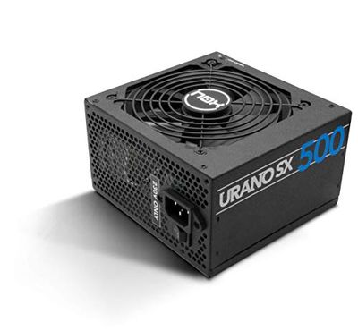 Nox Urano SX 500 - NXURSX500 Voeding 500 W, Green Power Efficiëntie, 120 mm ventilator met Ball Bearing System, compatibel met Intel PFC, zwart