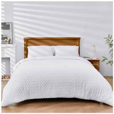GC GAVENO CAVAILIA mikrofiber påslakan dubbelsäng | vita sängkläder set | termiskt sängöverdrag