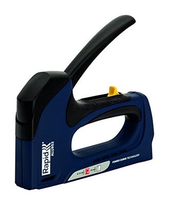 Rapid Agrafador duplo profissional ALU953 para grampos No. 53 e pregos. 8, agrafador manual com 3 posições ajustáveis, tecnologia Powercurve e gatilho ergonómico (5000516)